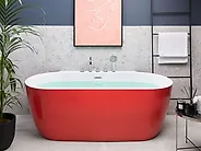 Baignoire îlot ROTSO 170 x 80 cm Rouge_1178210