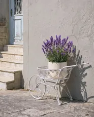 Kwietnik VETCH 58 cm Metal Złamana biel_1093570