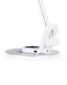 Metal LED Desk Lamp with USB Port Silver and White CORVUS_854198