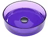 Countertop Basin TOLOSA ⌀ 360 mm Solid Surface Purple