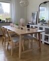 Set of 2 Wooden Dining Chairs Light Wood and Light Grey LYNN_924540