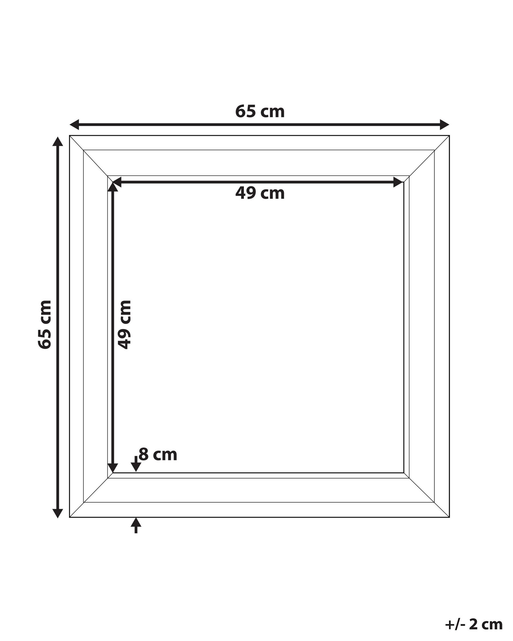 Wall Mirror CAVAN 65 cm 65 cm Metal Silver_757619