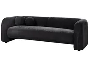 Set da salotto 4 posti LEIREN Ciniglia Nero_1028708