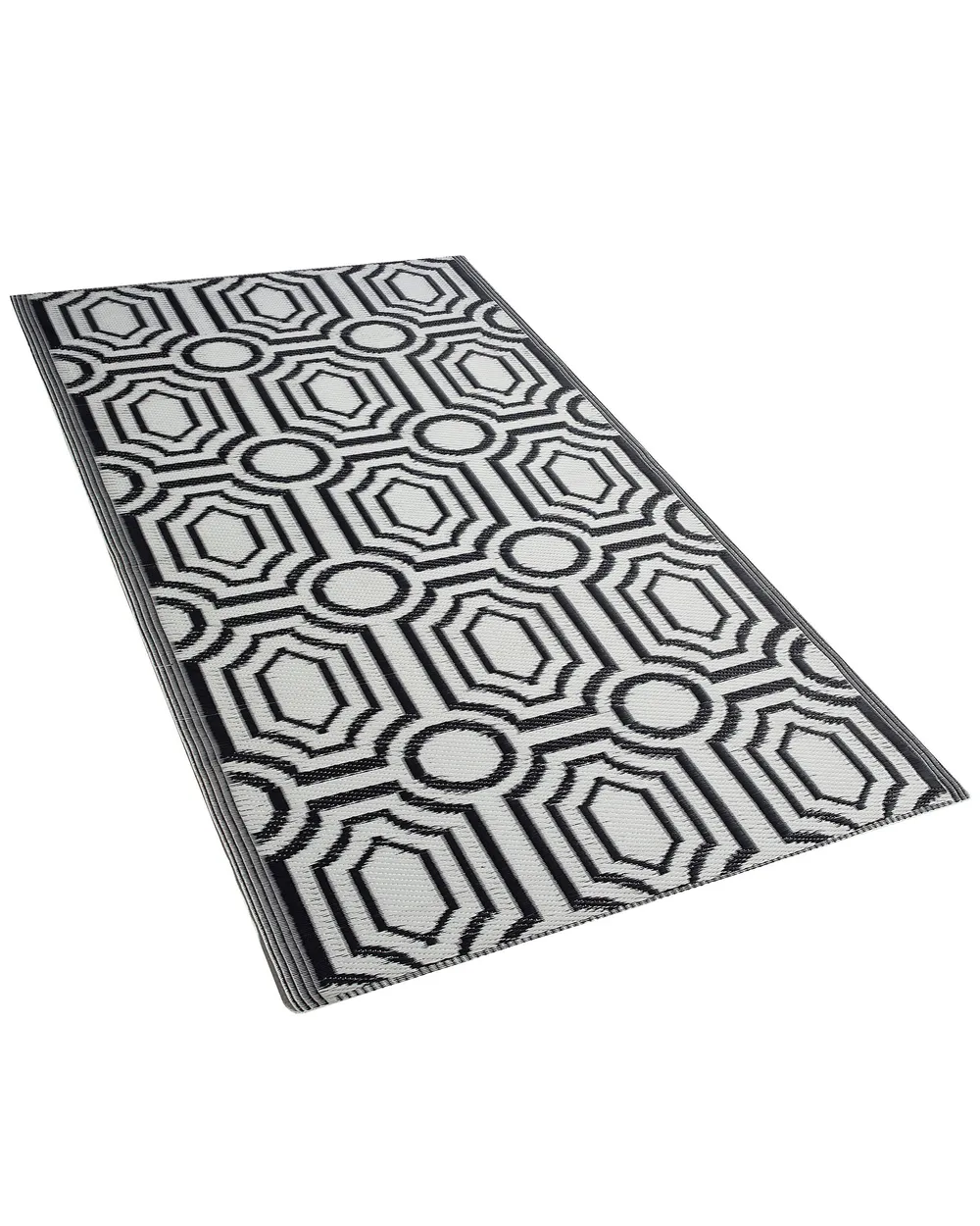 Outdoorteppich BIDAR Schwarz 90 x 180 cm Zweiseitig_734124