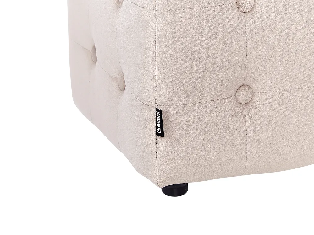 Pouffe WISCONSIN Velvet Light Beige_926932