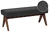 Upholstered Bench TAMRE Boucle Black/ Dark Brown