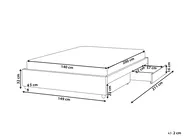Bed with Storage Drawers without Headboard PRADES Fabric Light Beige 140 x 200 cm (EU Double)_996133