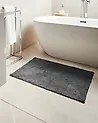 Bath Mat GOELA Black 60 x 90 cm Cotton