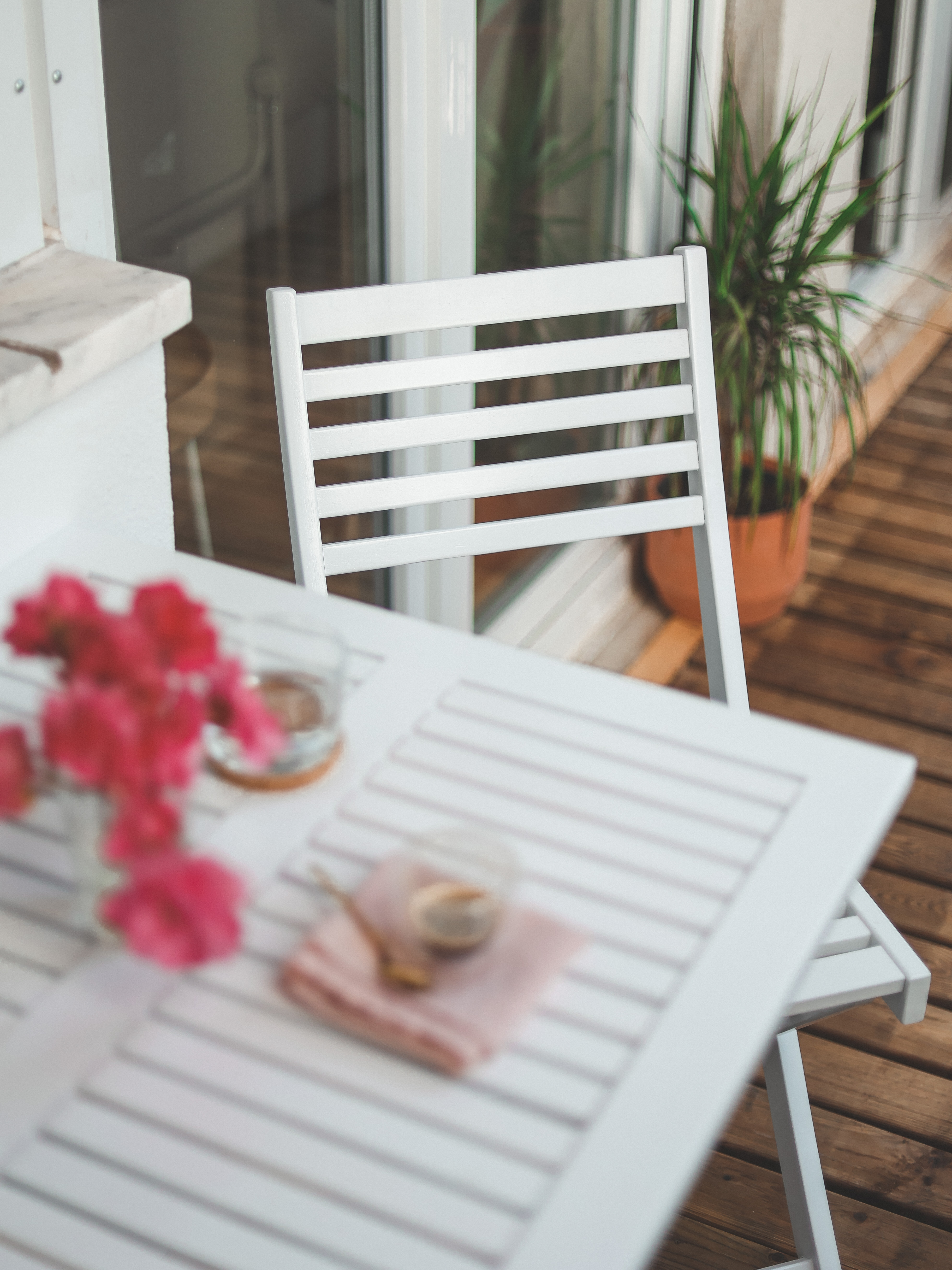 Acacia Wood Garden Bistro Set White FIJI_832326