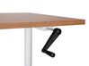 Bureau handmatig verstelbaar donkerbruin/wit 120 x 72 cm DESTINAS_899082