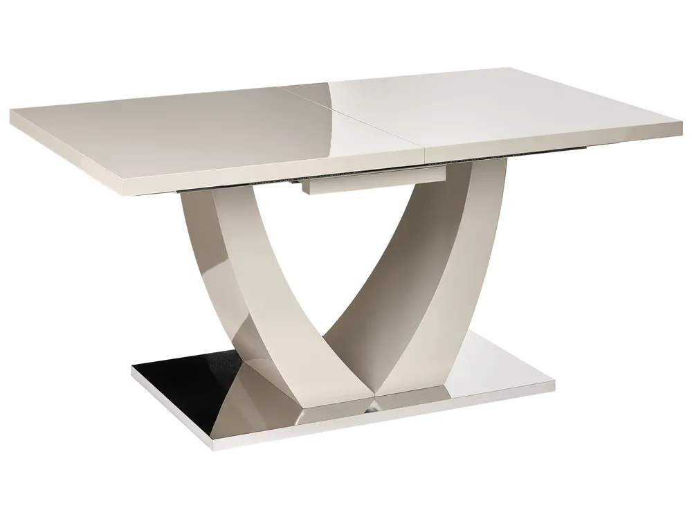 Extending Dining Table MERRAN Light Beige 160/200 cm 90 cm_1043775