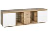TV-Möbel heller Holzfarbton / weiß 160 x 40 x 52 cm FARADA_828696