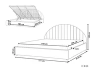 Ottoman Bed CHADENET Boucle Light Beige 140 x 200 cm (EU Double)_1151070