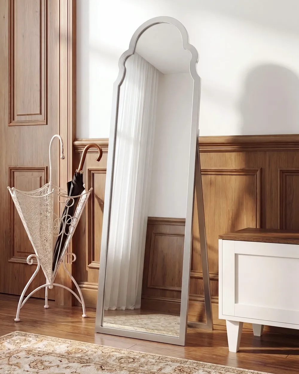Lustro stojące CHATILLON 150 cm Srebrny