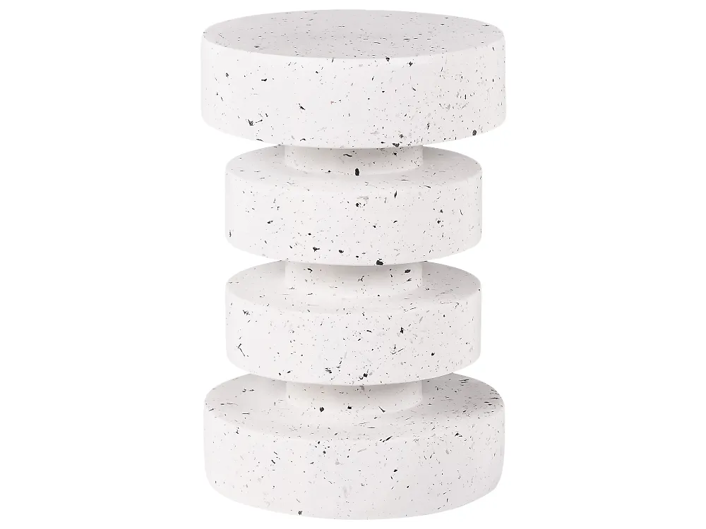 Masă laterală BIVONGI 30 cm 30 cm Terrazzo alb