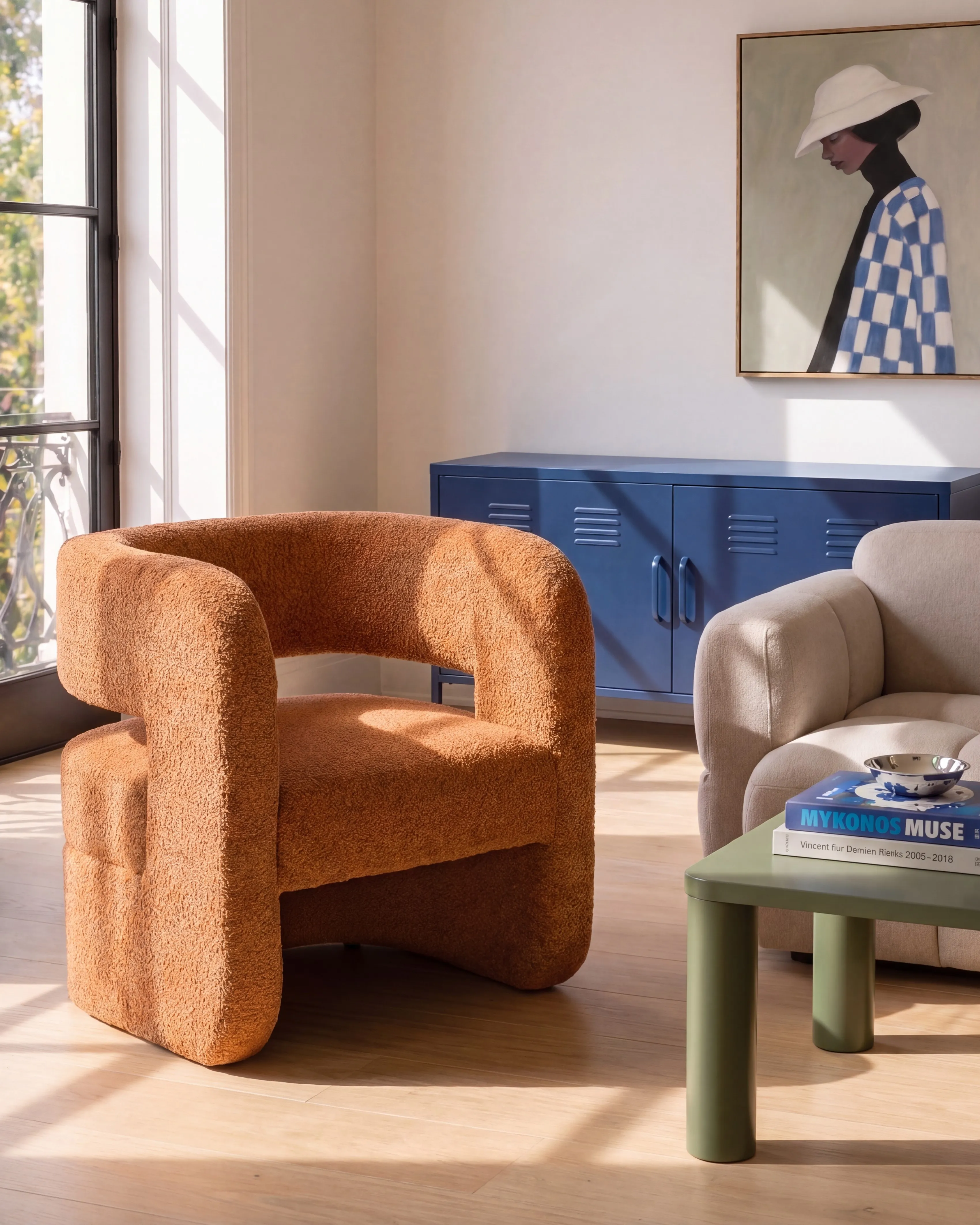 Armchair VIDSEL Chenille Orange_1155487