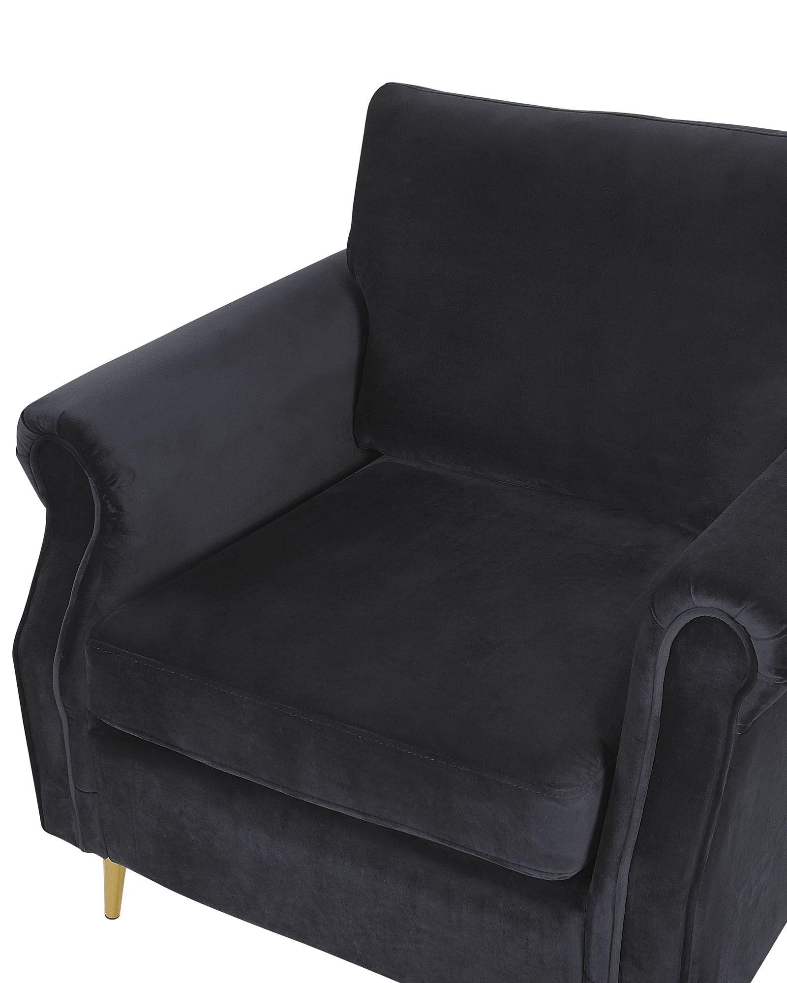 Velvet Armchair Black VIETAS_775607