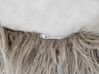 Faux Fur Pouffe Grey MUKKI_938811