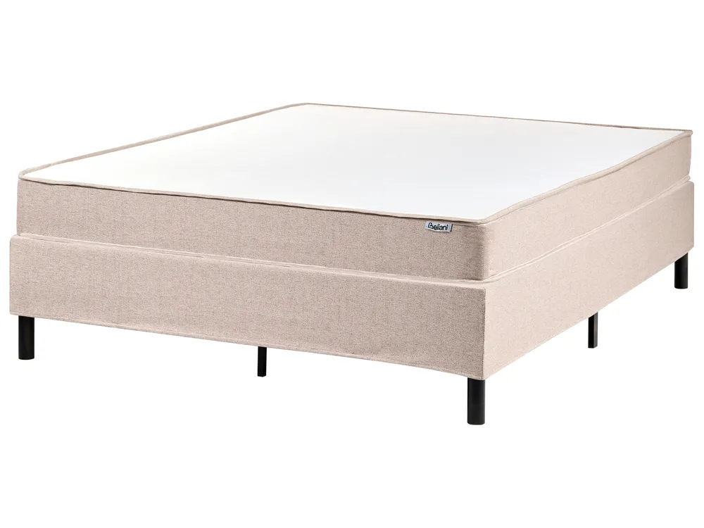 Divan Bed without Headboard Fabric COUNTESS 140 x 200 cm (EU Double) Beige