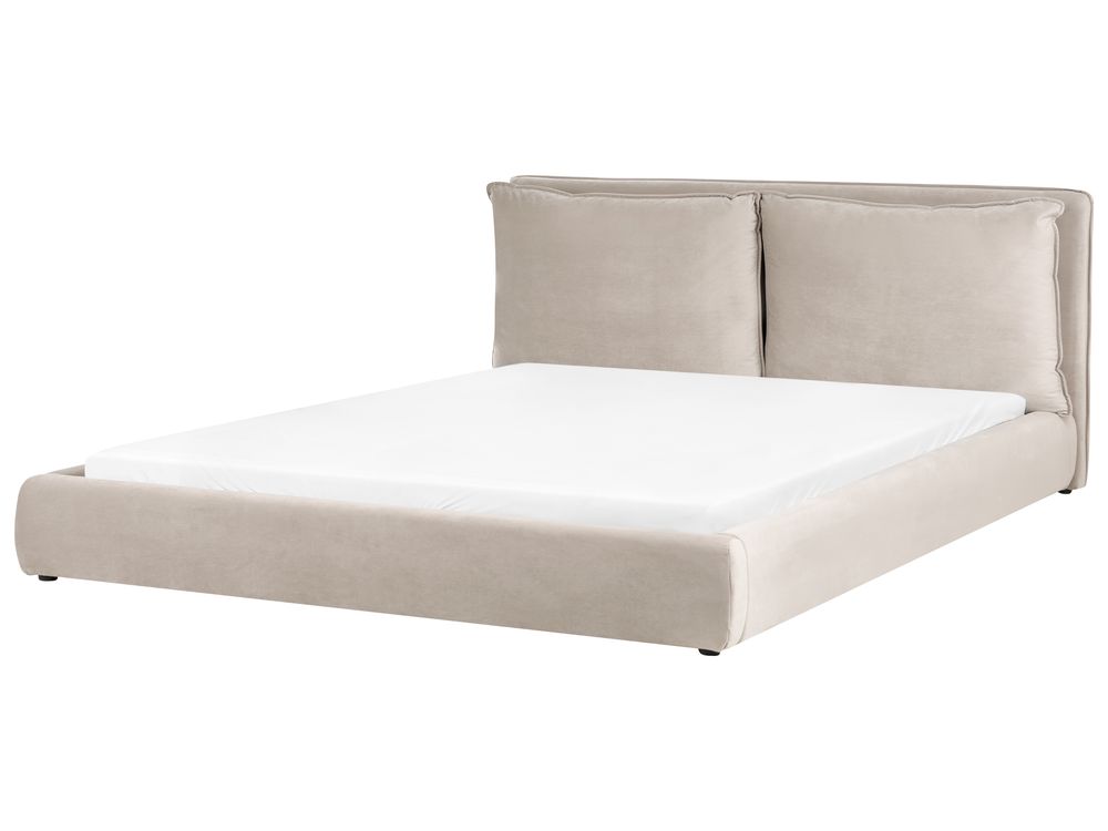 Waterbed Velvet BAJONNA 180 x 200 cm (EU Super King) Taupe