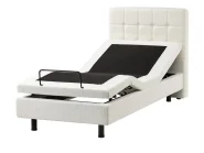 Adjustable Bed Boucle DUKE 90 x 200 cm (EU Single) Off-White_1011429