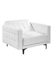 Armchair ABERDEEN Faux Leather White_1038781