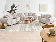 Armchair RINGEL with Cushions Fabric Light Beige_1025452