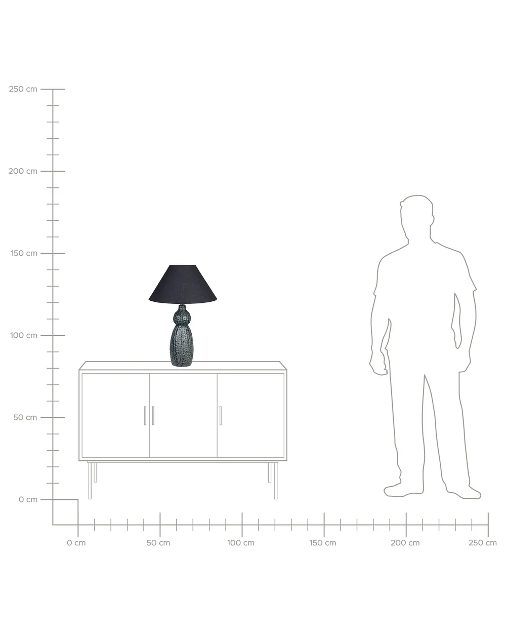 Table Lamp MATINA Ceramic Black_860337