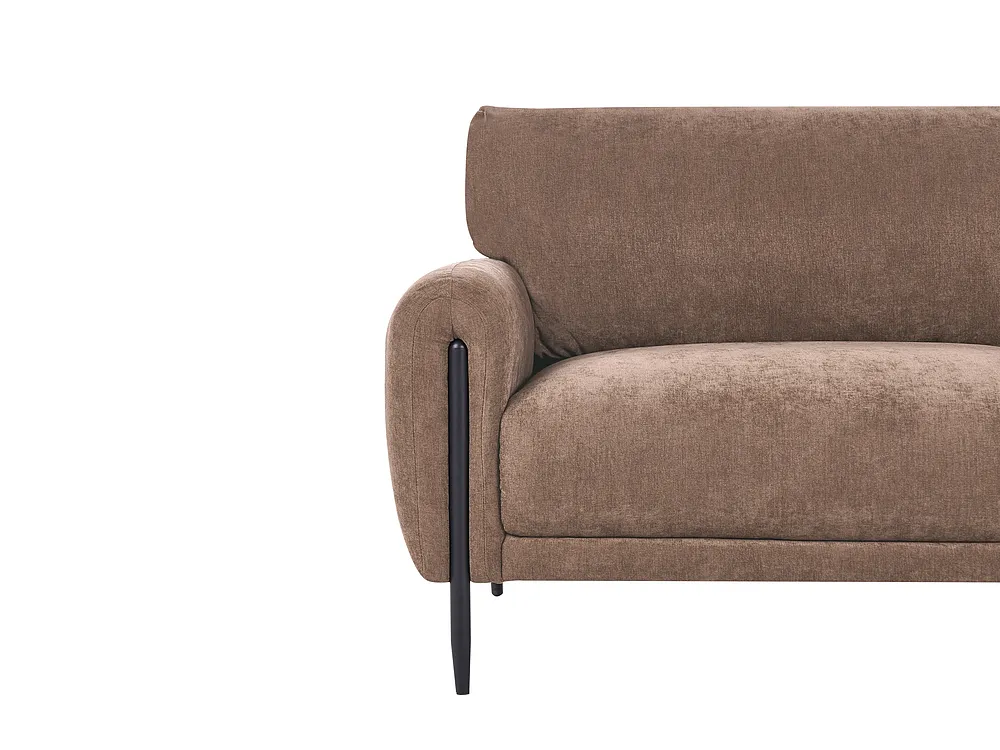 Sofa 3-Sitzer SKARO Chenillegewebe Braun_1156654