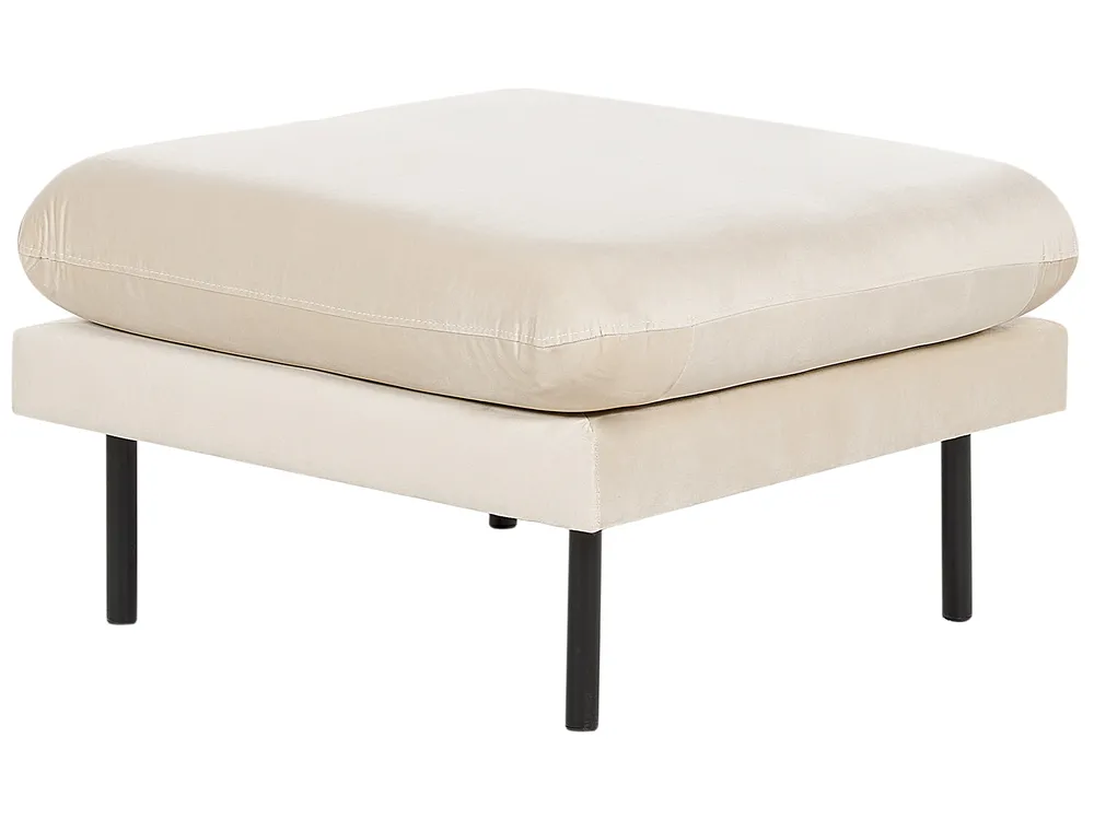 Set da salotto 5 posti VINTERBRO con ottomana Velluto Beige chiaro_897592