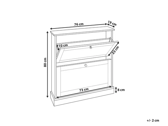 Shoe Storage Cabinet CHELAN White - Main Image