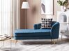 Chaiselongue Samtstoff marineblau rechtsseitig ALLIER_870864