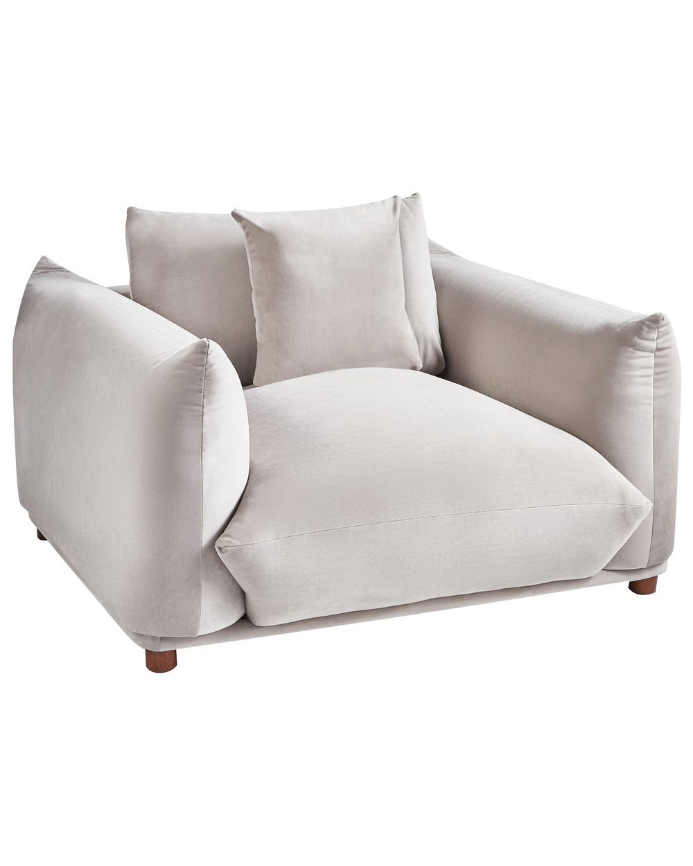 Fauteuil LUVOS Velours Taupe