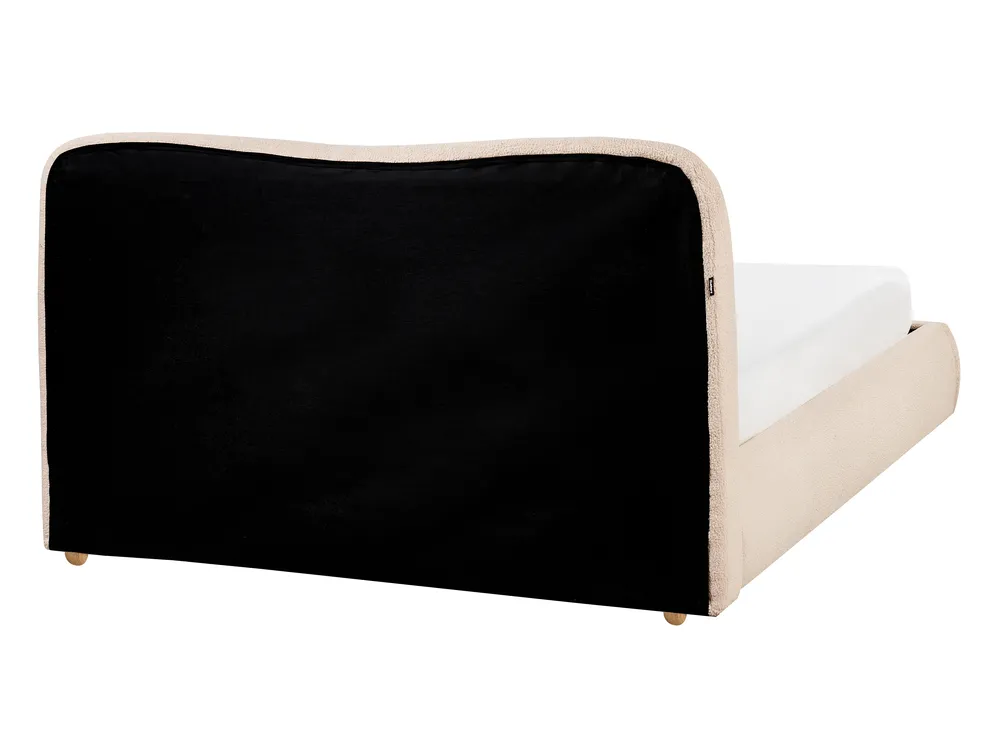 Bett mit Stauraum BLAGNAC Bouclé Beige 140 x 200 cm_1009280