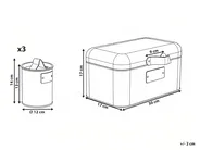 4 Piece Bread Bin and Canister Set REVERIE Iron Black_1069593
