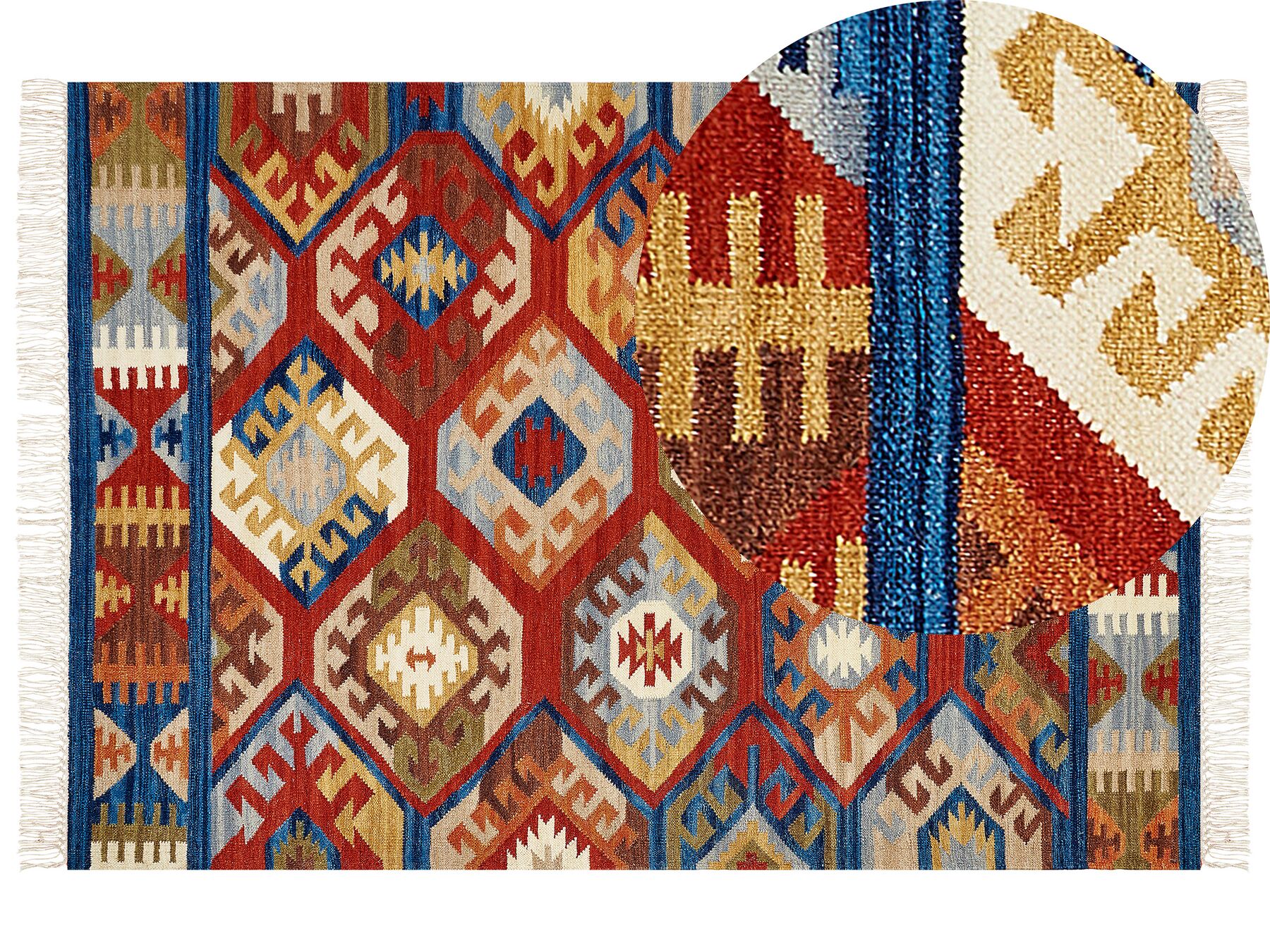 Vlnený kelímový koberec 160 x 230 cm viacfarebný JRVESH_859161
