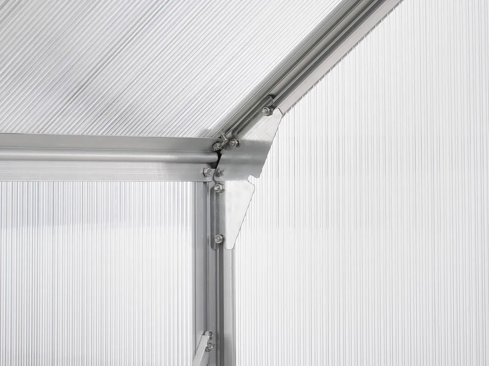 Garden Greenhouse APULIA 191 cm 190 cm Silver_1005247