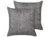 Conjunto 2 almofadas decorativas em algodão cinzento 45 x 45 cm CONSTYLIS_914024