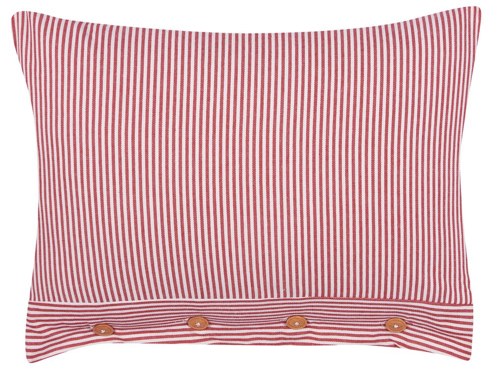 Dekokissen AALITA 40 x 60 cm Baumwolle Rot Streifenmuster