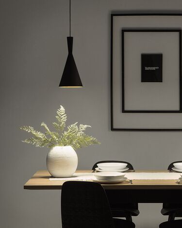 Metal Pendant Lamp Black TAGUS