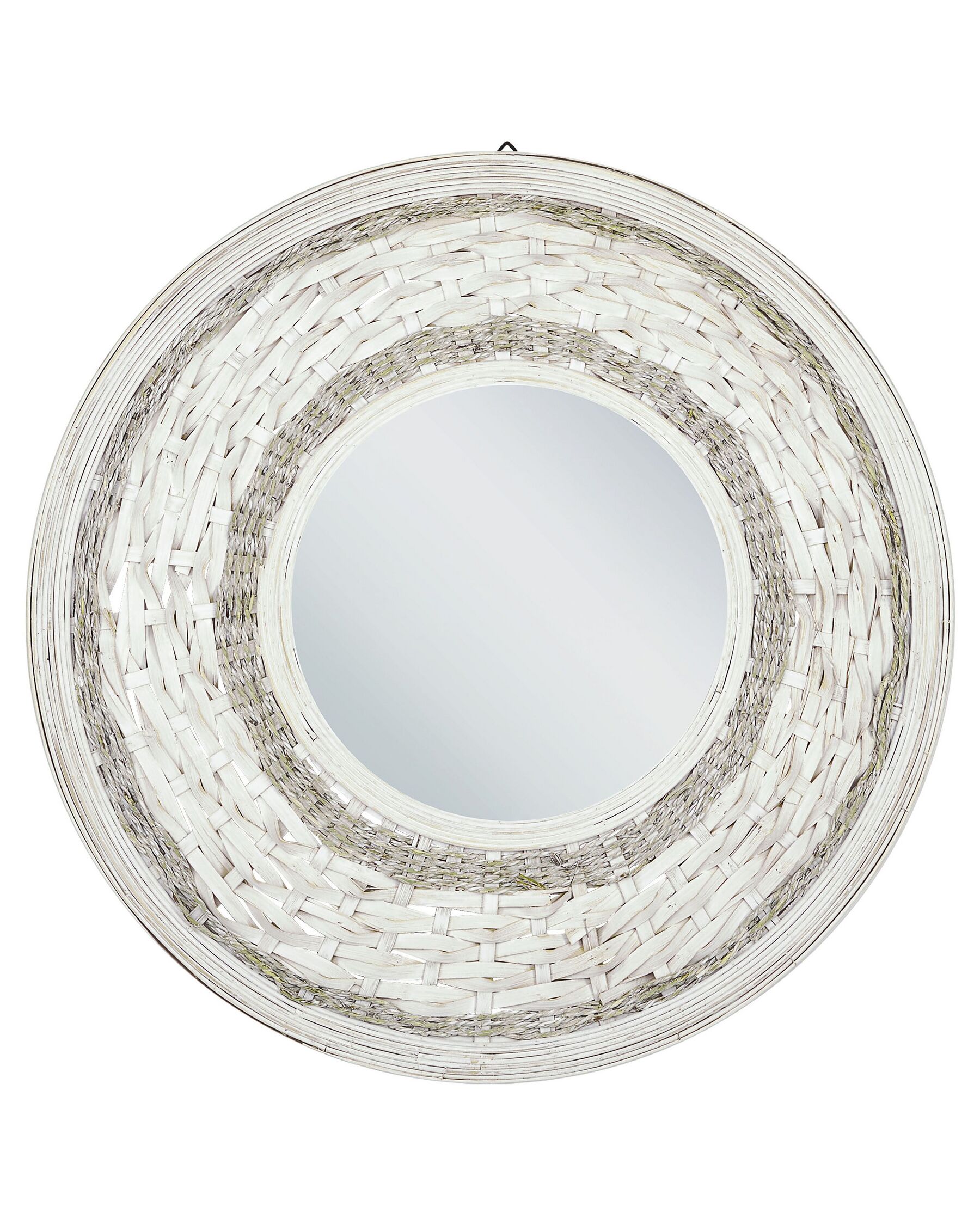 Okrúhle bambusové nástenné zrkadlo ø 61 cm prírodné SOLEDAD_848662