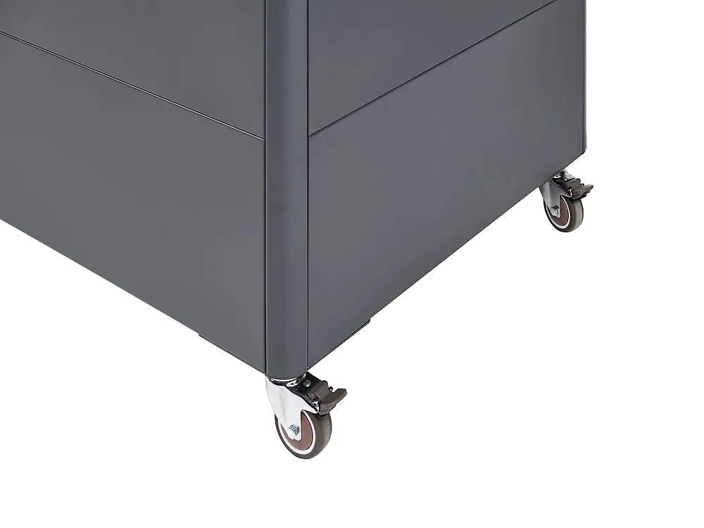 Cesta KYMI 136 cm 55 cm Metallo con ruote Grigio scuro_1173675