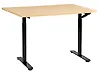 Escritorio de altura regulable manual DESTINAS 120 cm x 72 cm Negro/Marrón claro
