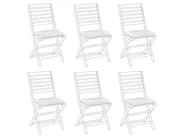Set di 6 cuscini per sedie TOLVE 39 x 31 cm Bianco sporco_991235