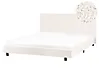Cama de agua Bouclé ALBI 160 x 200 cm Blanco crema