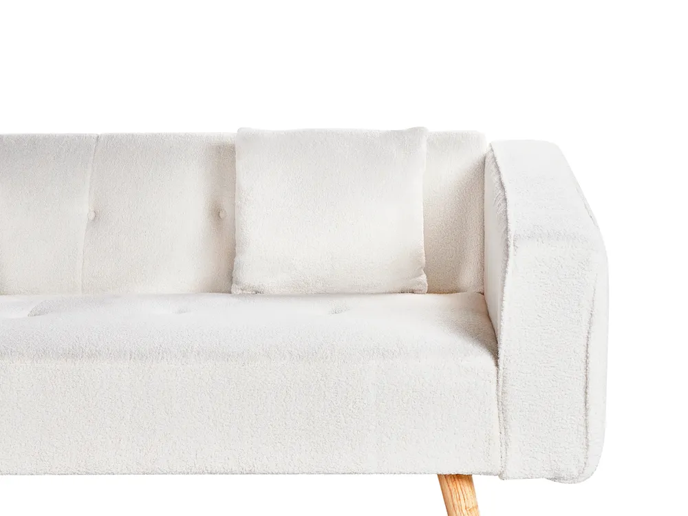 Corner Sofa Bed 4 Seater VADSO Boucle Off-White Right Hand_959057