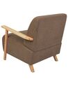 Fauteuil en bouclé marron LESJA_926398