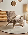 Armchair KISA Faux Fur Taupe