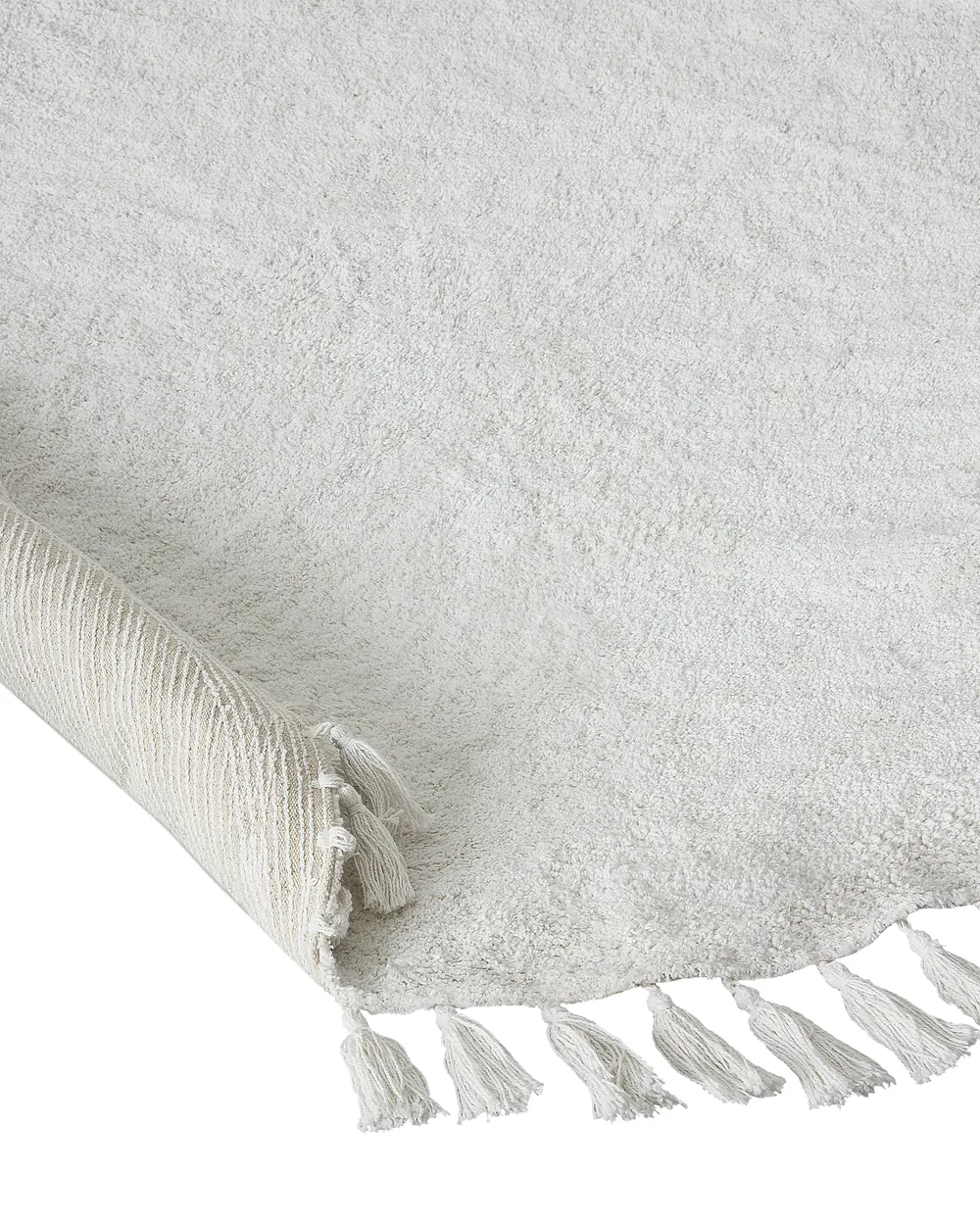 Rug MITSOBI White ø 120 cm Cotton_1065185
