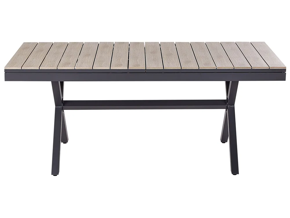 Stół ogrodowy rozkładany FANES 184/242 cm 90 cm Metal Grafitowy_928661